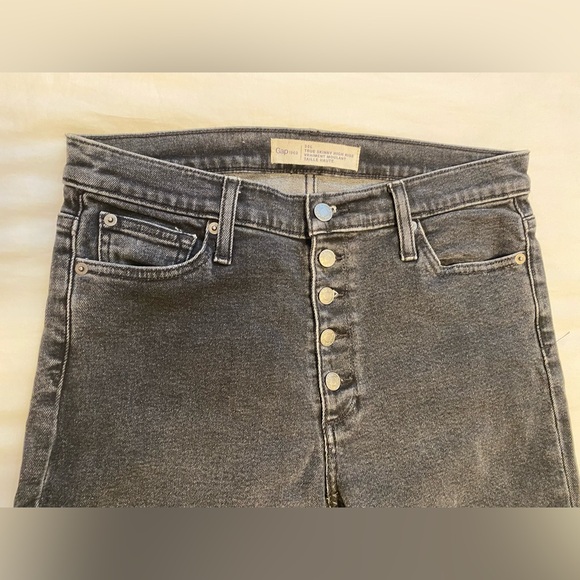 Gap Black Washed Skinny Jeans 30L - Picture 2 of 5
